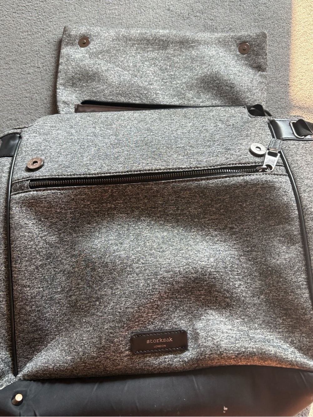Storksak Gray baby bag